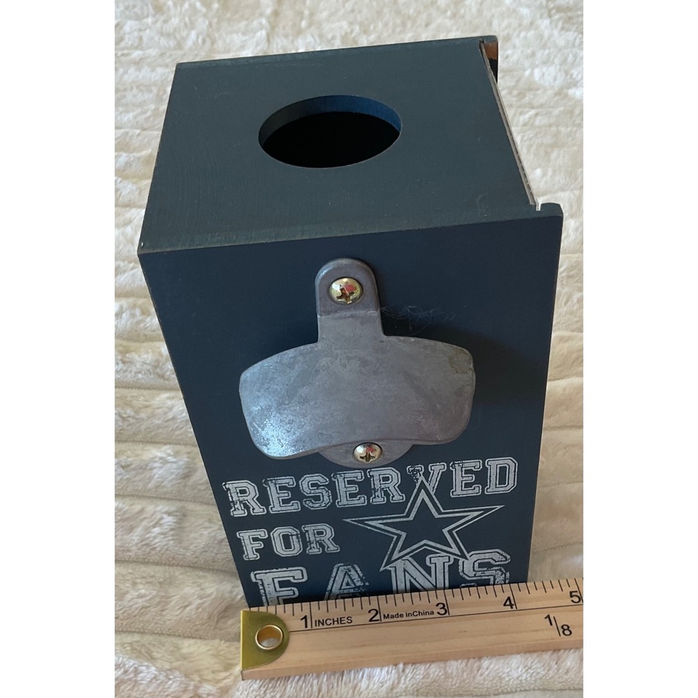 Dallas Cowboys Reserved for Fans Bottle Opener‎ Trash Can